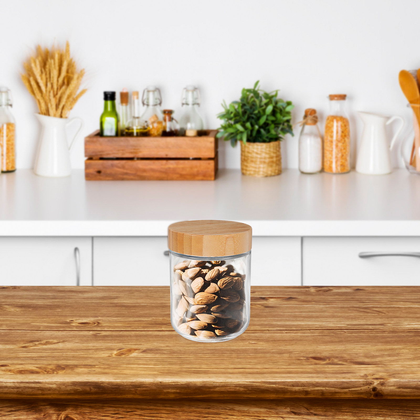 4-delige glazen keukenopslagpo - Food Storage Jars Plastic recensie en prijs