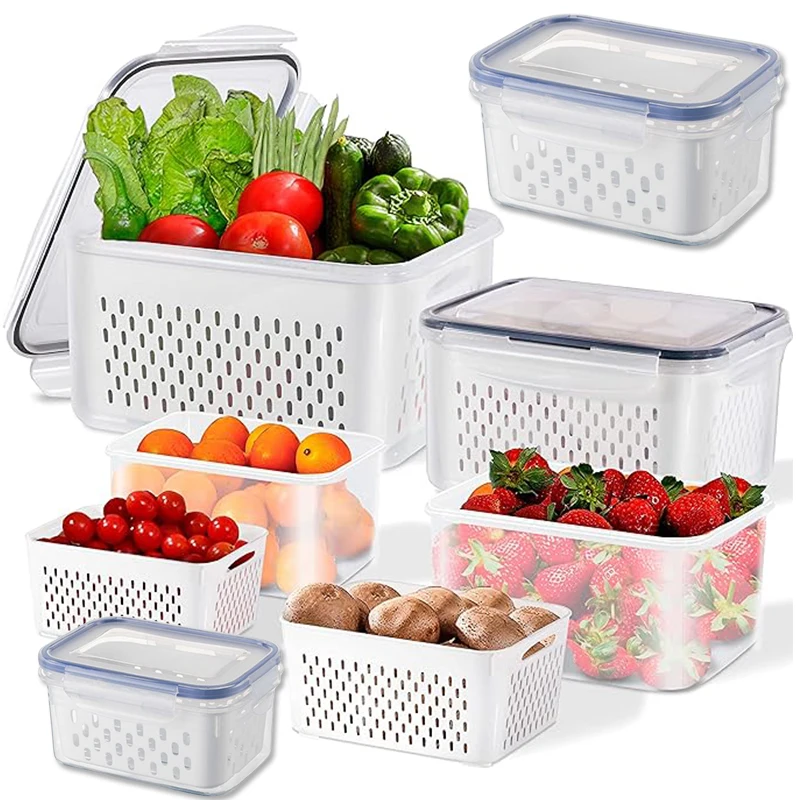 Koelkast opbergset met deksels - Food Storage Jar Set recensie en prijs