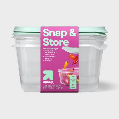 2026 Nieuwe 2-pack 48oz Grote  - Food Storage Large Plastic Containers recensie en prijs