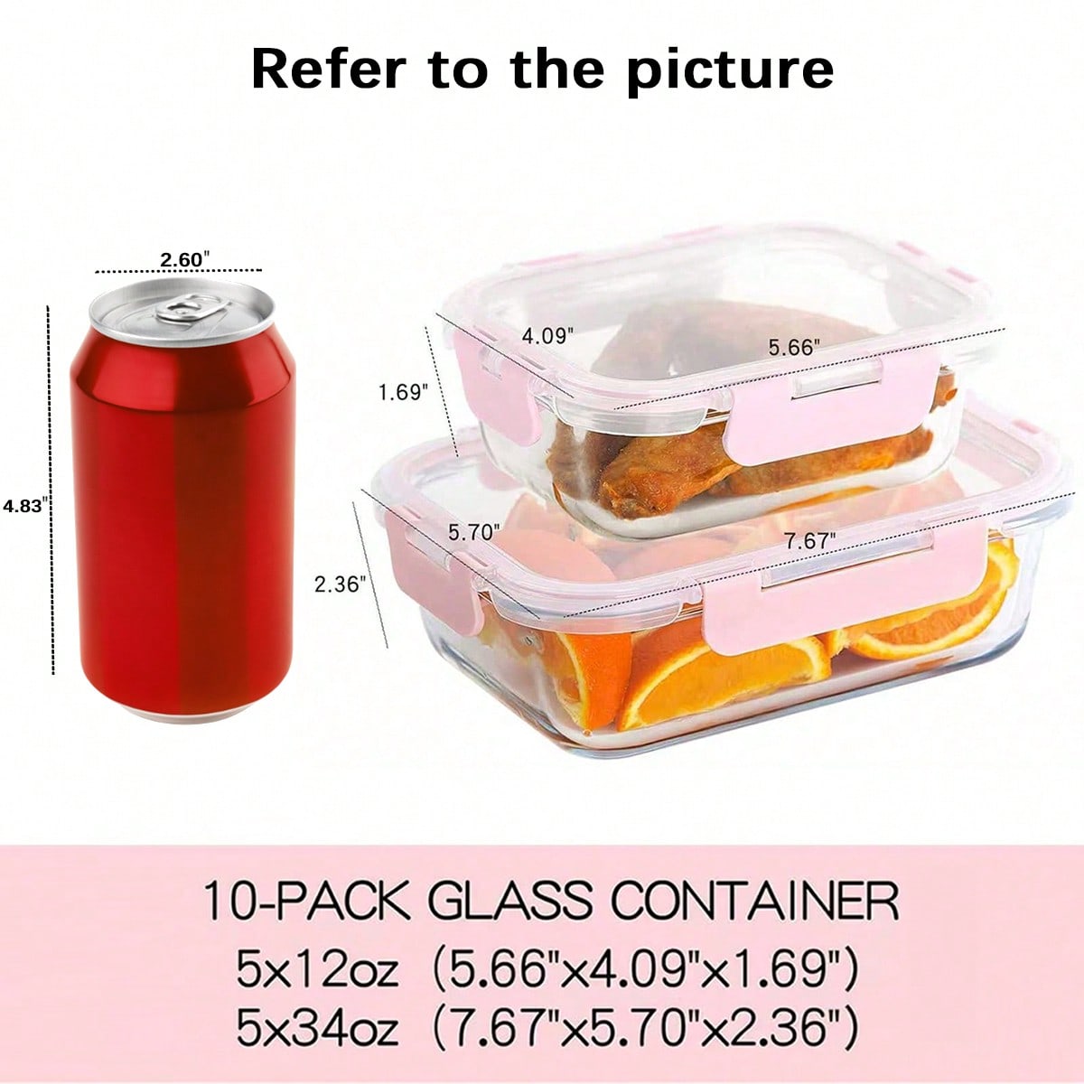 10-delige set glazen maaltijdv - Food Storage Prep Containers recensie en prijs