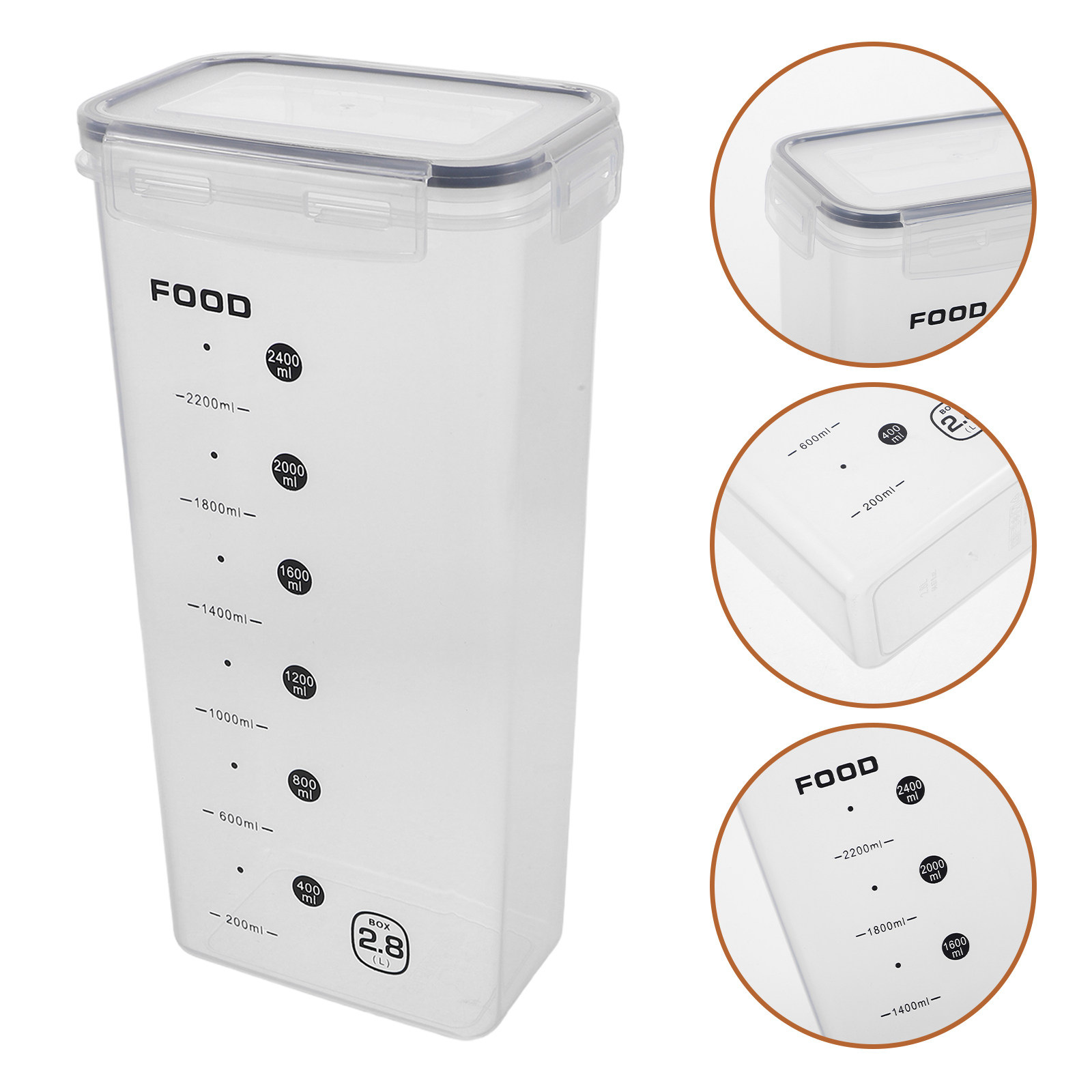 2 stuks transparante graanopsl - Food Storage Jars Plastic recensie en prijs