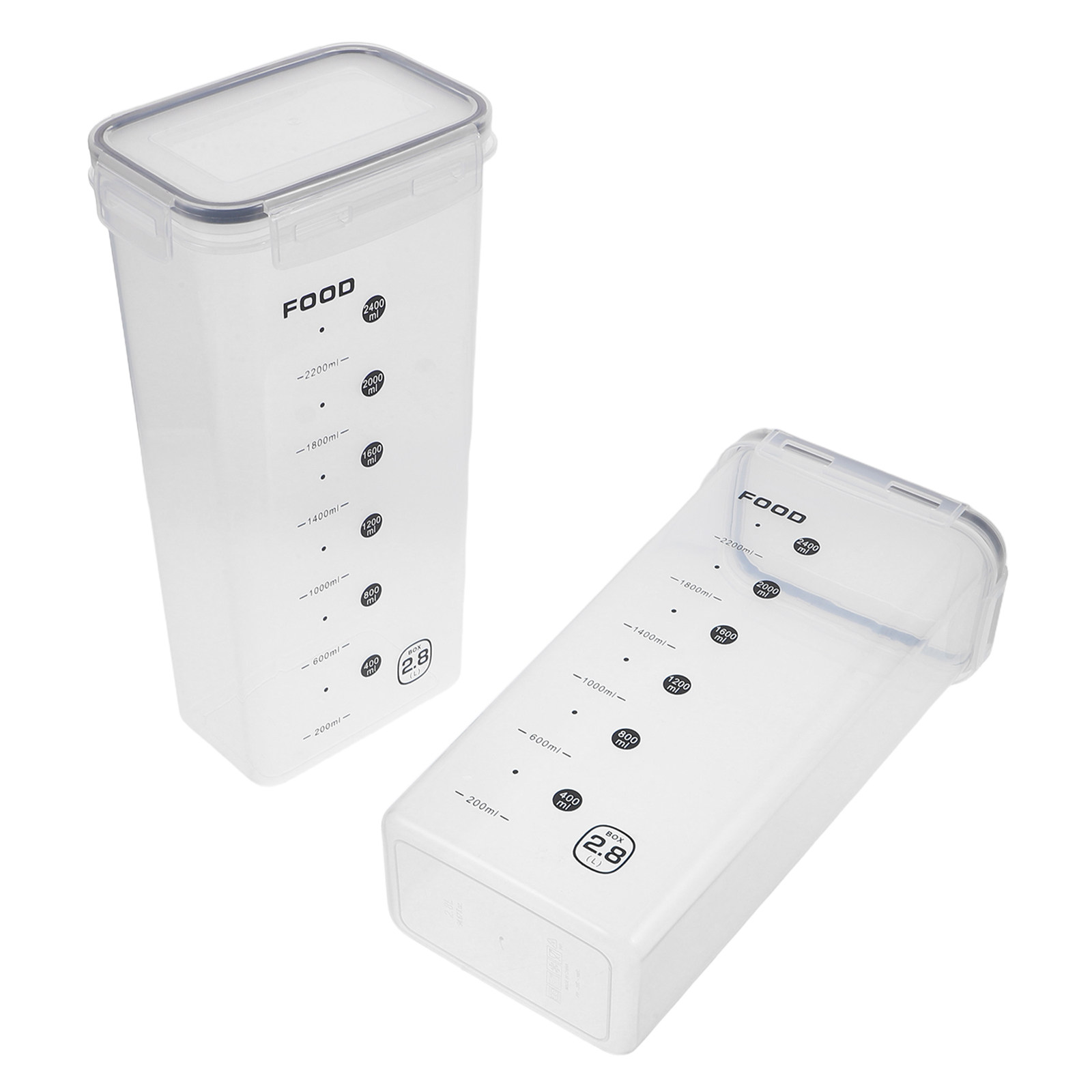 2 stuks transparante graanopsl - Food Storage Jars Plastic recensie en prijs
