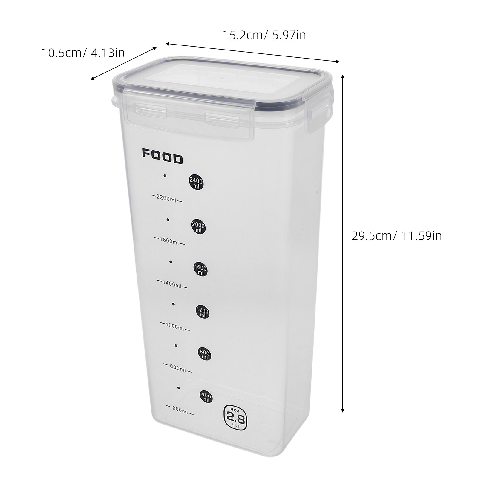 2 stuks transparante graanopsl - Food Storage Jars Plastic recensie en prijs